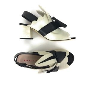 NEW Minna Paprikka Black White Bunny Ears Heels